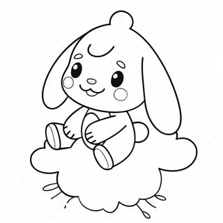 Cinnamoroll Siedzacy Na Chmurze Kolorowanka 3295-1025