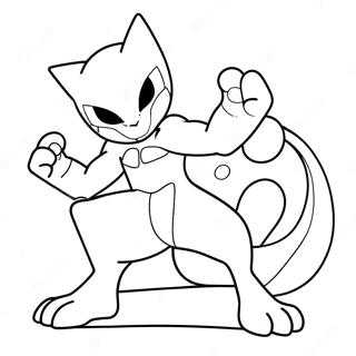 Mewtwo W Pozie Bojowej Kolorowanka 33073-7213