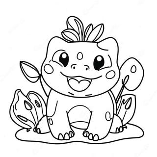 Szczesliwy Bulbasaur Z Wielkim Usmiechem Kolorowanka 34160-7457