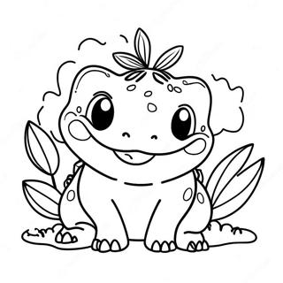 Szczesliwy Bulbasaur Z Wielkim Usmiechem Kolorowanka 34160-7459