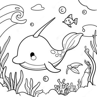Narwal W Podwodnej Przygody Kolorowanka 34259-7482