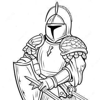 Odwazny Rycerz W Lsniacej Zbroi Kolorowanka 35245-7695