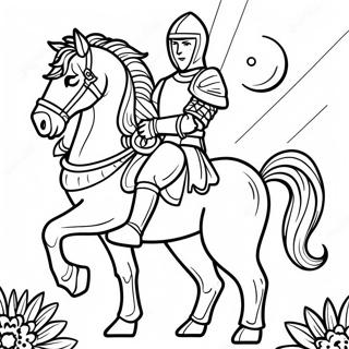 Uroczy Rycerz Na Galantym Koniu Kolorowanka 35247-7701