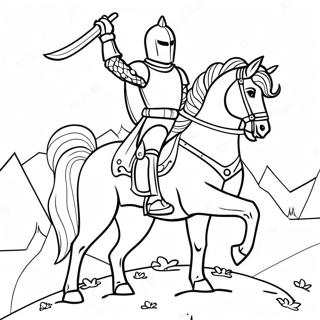 Uroczy Rycerz Na Galantym Koniu Kolorowanka 35247-7702