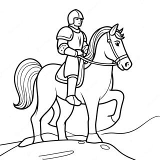 Uroczy Rycerz Na Galantym Koniu Kolorowanka 35247-7703