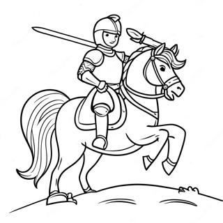 Uroczy Rycerz Na Galantym Koniu Kolorowanka 35247-7704