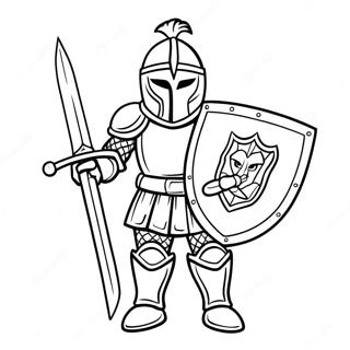 Potezny Rycerz Z Mieczem I Tarcza Kolorowanka 35248-7706