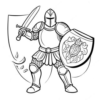 Potezny Rycerz Z Mieczem I Tarcza Kolorowanka 35248-7707