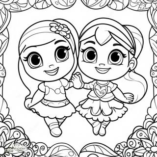 Shimmer I Shine Wesola Przyjazn Kolorowanka 36422-7961