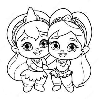 Shimmer I Shine Wesola Przyjazn Kolorowanka 36422-7962