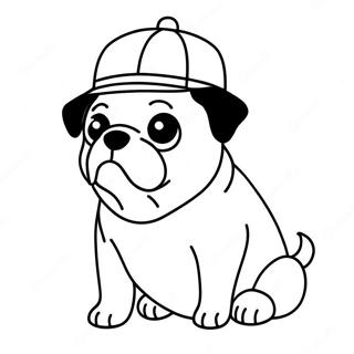 Uroczy Mops W Kapeluszu Kolorowanka 37361 8162