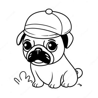 Uroczy Mops W Kapeluszu Kolorowanka 37361 8164