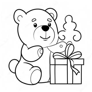 Uroczy Prezent Swiateczny Z Misiem Do Kolorowania 39018-8525