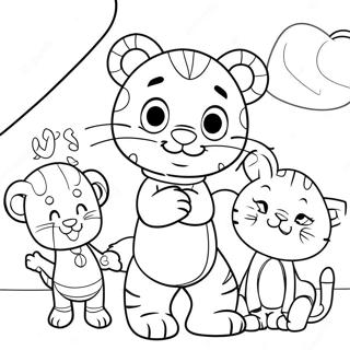 Daniel Tiger Bawiacy Sie Z Przyjaciolmi Kolorowanka 39456-8615