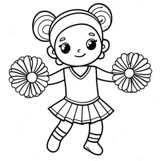 Kolorowanka Z Cheerleaderka Z Pomponami 40003-8738