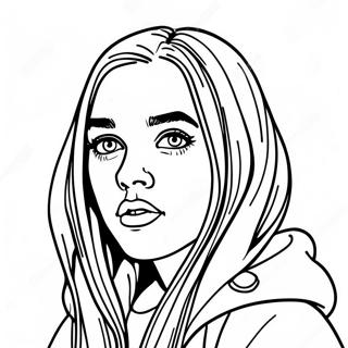 Kolorowanka Portret Billie Eilish 41269-9015