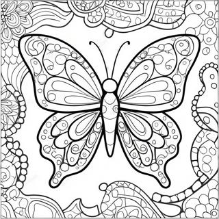 Kolorowy Mozaikowy Motyl Kolorowanka 42363-9255
