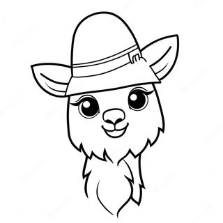 Slodka Lama W Kapeluszu Kolorowanka 42639 9329