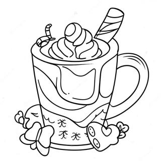 Swiateczna Goraca Czekolada Z Cukrowymi Laskami Kolorowanka 43471-9504