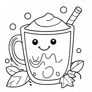 Urocza Goraca Czekolada Z Usmiechnieta Twarza Kolorowanka 43472-9506