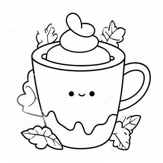 Urocza Goraca Czekolada Z Usmiechnieta Twarza Kolorowanka 43472-9508