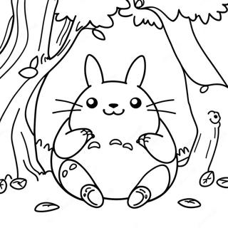 Spiacy Totoro Pod Drzewem Kolorowanka 43814 9585