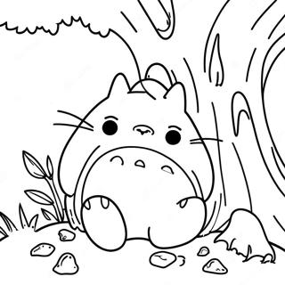 Spiacy Totoro Pod Drzewem Kolorowanka 43814 9586