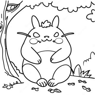 Spiacy Totoro Pod Drzewem Kolorowanka 43814 9587