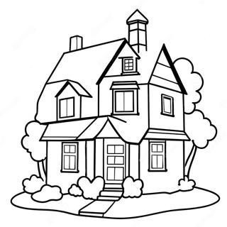 Kolorowanka Z Kolorowym Domem Z Filmu Up 43995 9620