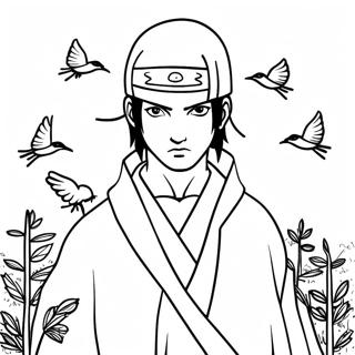 Kolorowanka Itachi Uchiha Z Krukami 44174 9666
