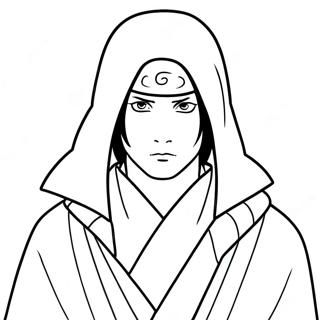 Kolorowanka Itachi Uchiha W Plaszczu Akatsuki 44175-9671