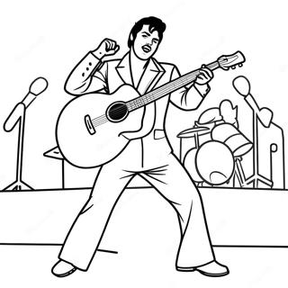 Elvis Wystepujacy Na Scenie Kolorowanka 46033-10086