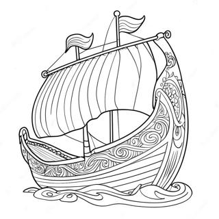 Statek Wikingow Zeglujacy Kolorowanka 47191-10318