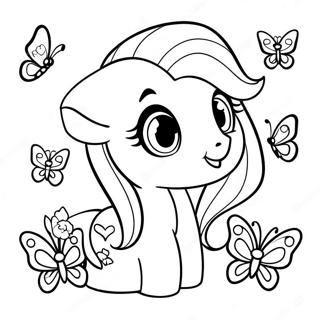 Fluttershy Z Kolorowymi Motylami Kolorowanka 47284-10335