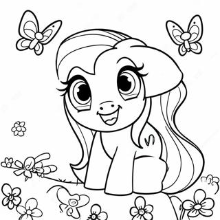 Fluttershy Z Kolorowymi Motylami Kolorowanka 47284-10336