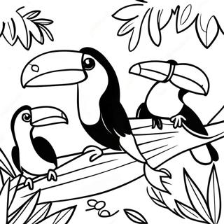 Rodzina Tukanow W Deszczowej Dzungli 47915-10485