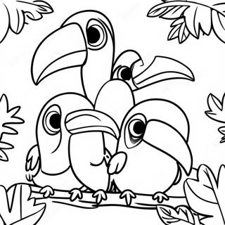 Rodzina Tukanow W Deszczowej Dzungli 47915-10486