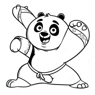 Kolorowanka Z Kung Fu Panda Po W Akcji 48974-10711