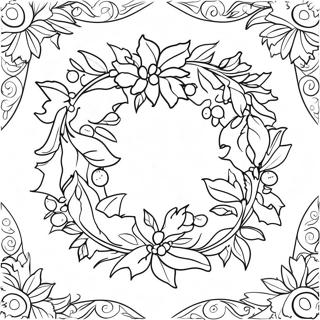 Elegancka Swiateczna Wiazanka Z Ostrokrzewem Kolorowanka 49439 10825