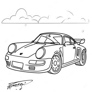 Kolorowanka Porsche 911 Samochod Sportowy 49518-10831