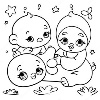 Spiace Placzace Dzieci Drzemiace Na Kolorowance 50642-11087