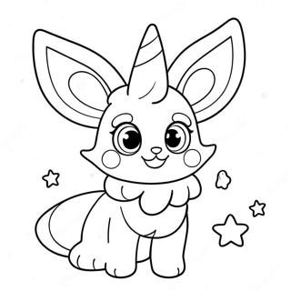 Uroczy Sylveon Z Blyszczacymi Gwiazdami Na Kolorowance 50722-11089