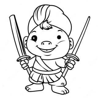 Wasabi Z Jego Ostrzami Kolorowanka 51095-11184