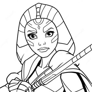 Ahsoka Tano Z Mieczami Swietlnymi Kolorowanka 51537-11271