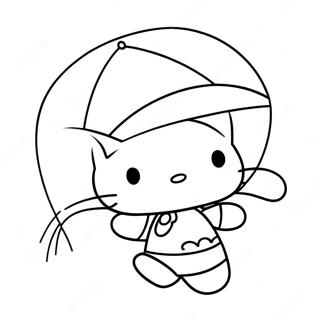 Zabawna Hello Kitty Z Latawcem Kolorowanka 565-349