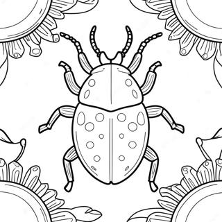 Kolorowanka Z Majestatycznym Rogatym Chrzaszczem 56743 12425