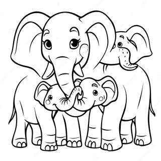 Rodzina Sloni Kolorowanka 58024-12695