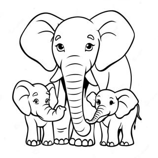 Rodzina Sloni Kolorowanka 58024-12696