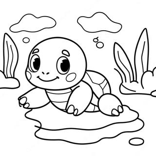 Kolorowanka Squirtla Plywajacego W Stawie 58827-12882