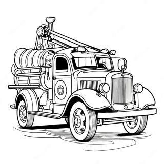 Strona Do Kolorowania Z Zabytkowa Strazacka Ciezarowka 59686 13085